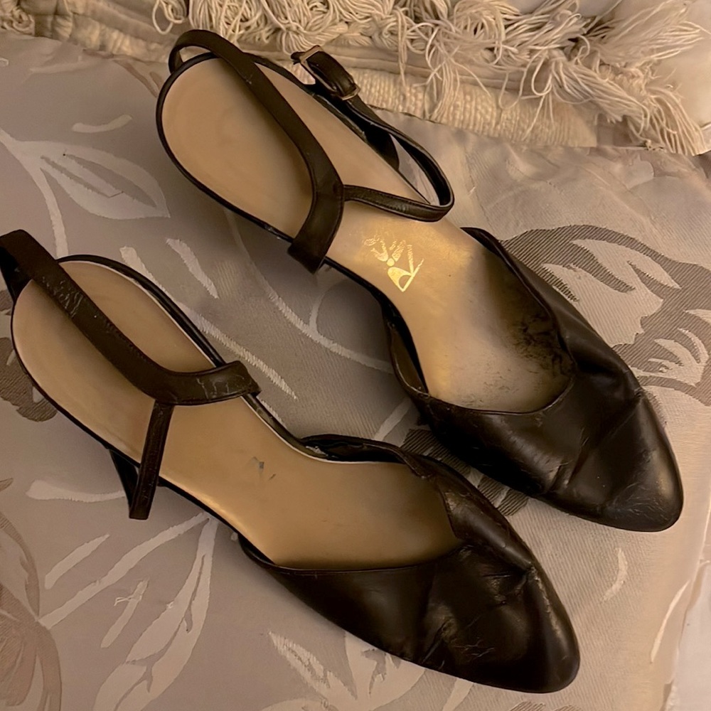 Vintage Women’s Leather upper Ankle Strap Heels “3” Shoes